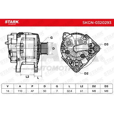 Alternator Stark SKGN-0320293 SKGN-0320293 - foto 5