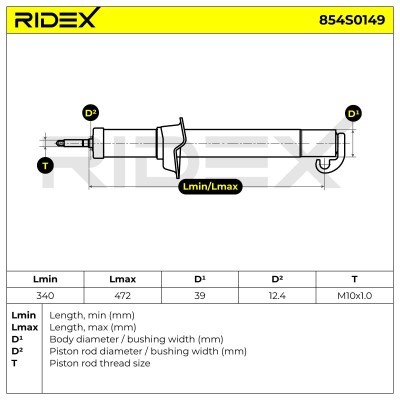 Amortyzator RIDEX 854S0149 854S0149 - foto 3