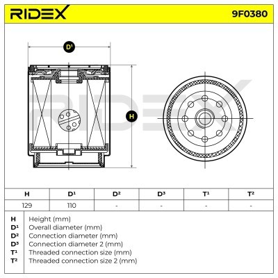 Filtr Paliwa RIDEX 9F0380 9F0380 - foto 6