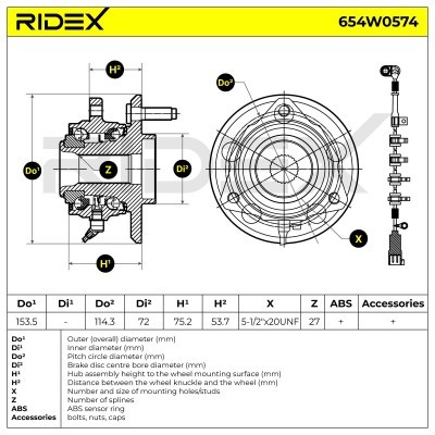 Łożysko Koła RIDEX 654W0574 654W0574 - foto 7