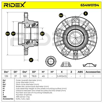 Łożysko Koła RIDEX 654W0194 654W0194 - foto 7