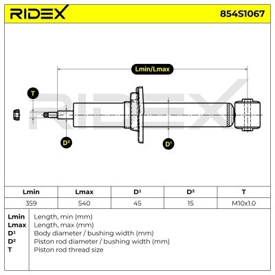 Amortyzator RIDEX 854S1067 854S1067 - foto 7