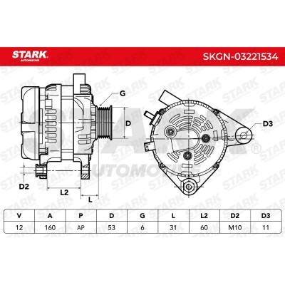 Alternator Stark SKGN-03221534 SKGN-03221534 - foto 6