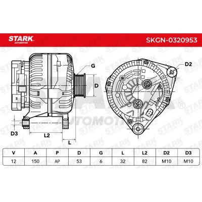 Alternator Stark SKGN-0320953 SKGN-0320953 - foto 5