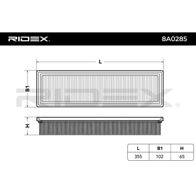 Filtr Powietrza RIDEX 8A0285 8A0285 - foto 6