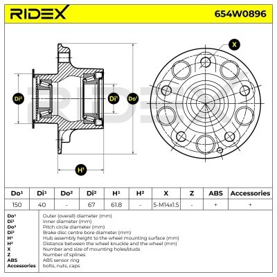 Łożysko Koła RIDEX 654W0896 654W0896 - foto 6