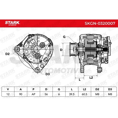 Alternator Stark SKGN-0320007 SKGN-0320007 - foto 5