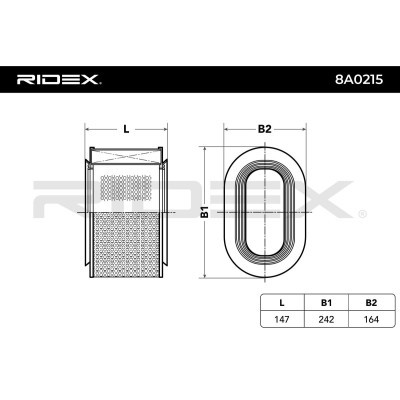 Filtr Powietrza RIDEX 8A0215 8A0215 - foto 6
