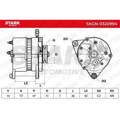 Alternator Stark SKGN-0320994 SKGN-0320994 - foto 8
