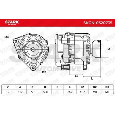 Alternator Stark SKGN-0320735 SKGN-0320735 - foto 7