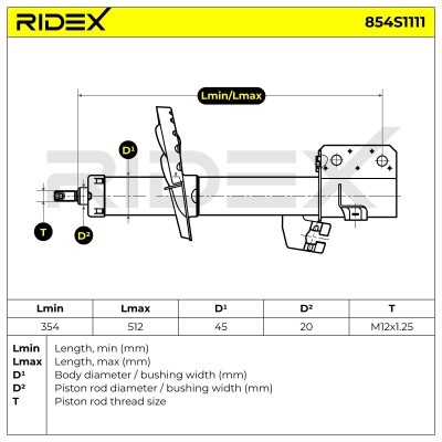 Amortyzator RIDEX 854S1111 854S1111 - foto 9