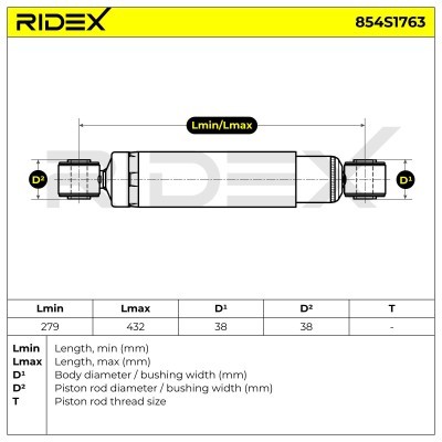Amortyzator RIDEX 854S1763 854S1763 - foto 6