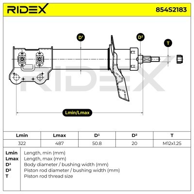 Amortyzator RIDEX 854S2183 854S2183 - foto 8