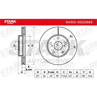 Tarcza hamulcowa Stark SKBD-0022885 SKBD-0022885 - foto 5