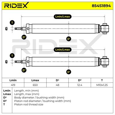 Amortyzator RIDEX 854S1894 854S1894 - foto 7