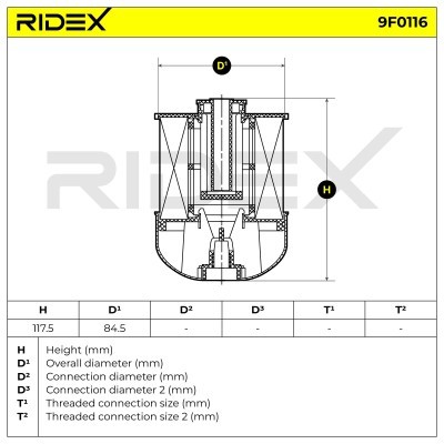 Filtr Paliwa RIDEX 9F0116 9F0116 - foto 5