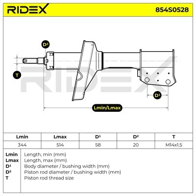 Amortyzator RIDEX 854S0528 854S0528 - foto 8