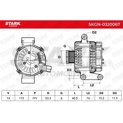 Alternator Stark SKGN-0320067 SKGN-0320067 - foto 7