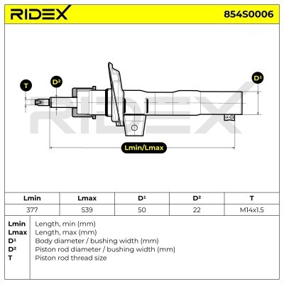 Amortyzator RIDEX 854S0006 854S0006 - foto 9