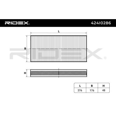Filtr Kabinowy RIDEX 424I0286 424I0286 - foto 5