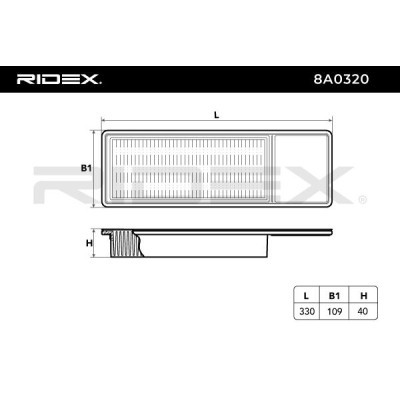 Filtr Powietrza RIDEX 8A0320 8A0320 - foto 6