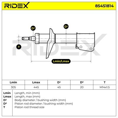 Amortyzator RIDEX 854S1814 854S1814 - foto 5
