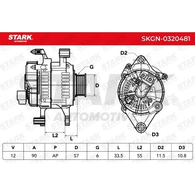 Alternator Stark SKGN-0320481 SKGN-0320481 - foto 5