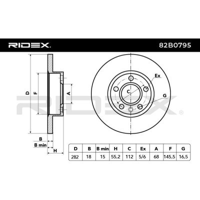 Tarcza hamulcowa RIDEX 82B0795 82B0795 - foto 3
