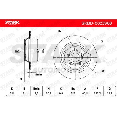 Tarcza hamulcowa Stark SKBD-0023968 SKBD-0023968 - foto 6