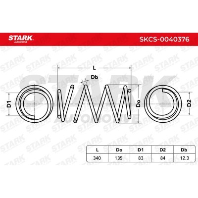 Sprężyna Zawieszenia Stark SKCS-0040376 SKCS-0040376 - foto 4
