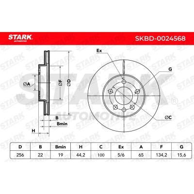 Tarcza hamulcowa Stark SKBD-0024568 SKBD-0024568 - foto 5