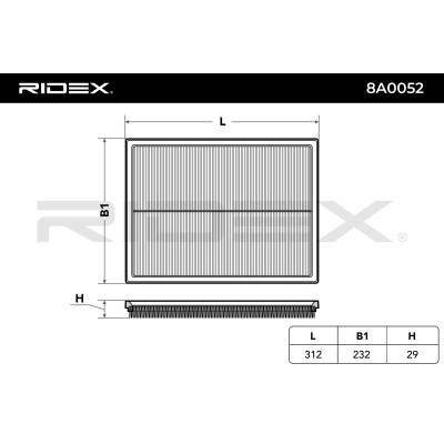 Filtr Powietrza RIDEX 8A0052 8A0052 - foto 3