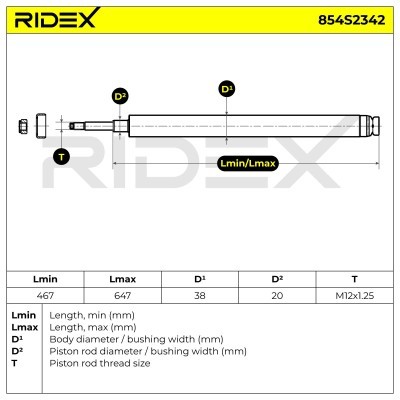 Amortyzator RIDEX 854S2342 854S2342 - foto 8