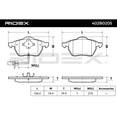 Klocki hamulcowe RIDEX 402B0205 402B0205 - foto 6