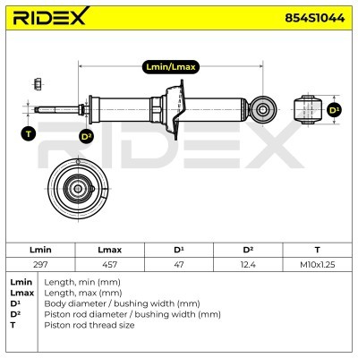 Amortyzator RIDEX 854S1044 854S1044 - foto 8