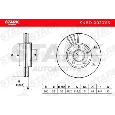 Tarcza hamulcowa Stark SKBD-0020113 SKBD-0020113 - foto 5