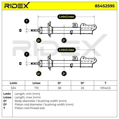 Amortyzator RIDEX 854S2595 854S2595 - foto 7