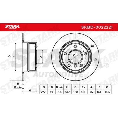 Tarcza hamulcowa Stark SKBD-0022221 SKBD-0022221 - foto 3