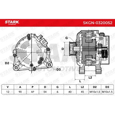 Alternator Stark SKGN-0320052 SKGN-0320052 - foto 6