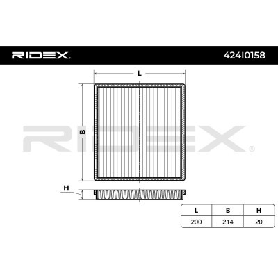 Filtr Kabinowy RIDEX 424I0158 424I0158 - foto 3