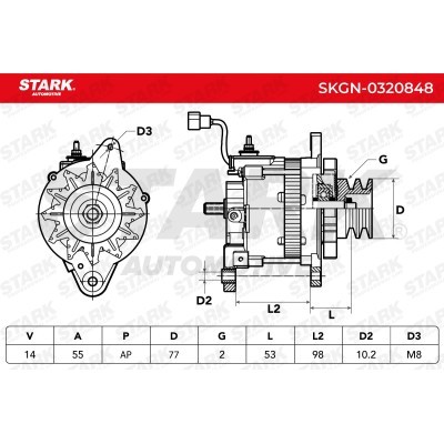 Alternator Stark SKGN-0320848 SKGN-0320848 - foto 8