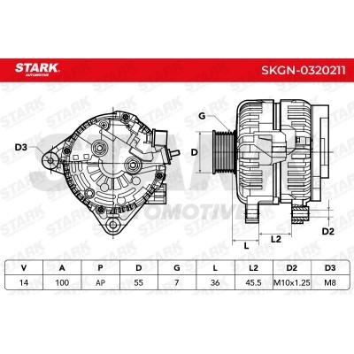 Alternator Stark SKGN-0320211 SKGN-0320211 - foto 5