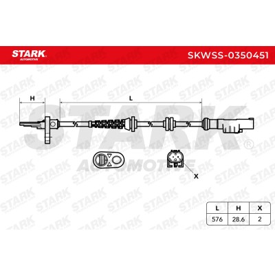 Czujnik ABS Stark SKWSS-0350451 SKWSS-0350451 - foto 6