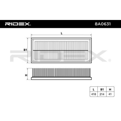 Filtr Powietrza RIDEX 8A0631 8A0631 - foto 6