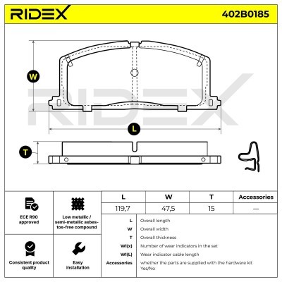 Klocki hamulcowe RIDEX 402B0185 402B0185 - foto 9