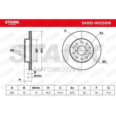 Tarcza hamulcowa Stark SKBD-0023016 SKBD-0023016 - foto 6