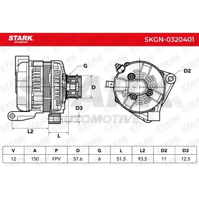 Alternator Stark SKGN-0320401 SKGN-0320401 - foto 7