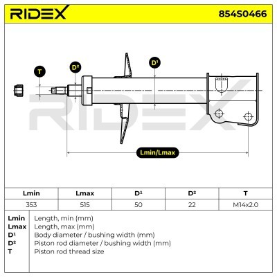 Amortyzator RIDEX 854S0466 854S0466 - foto 6