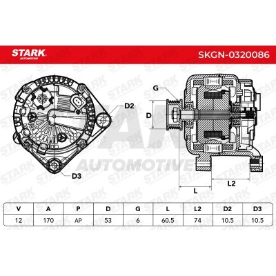 Alternator Stark SKGN-0320086 SKGN-0320086 - foto 6