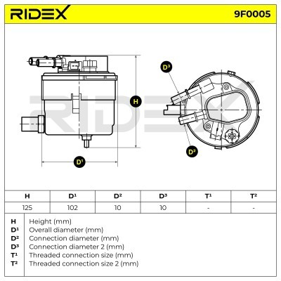 Filtr Paliwa RIDEX 9F0005 9F0005 - foto 5